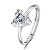 AliExpress Cross-border Hot Selling Love Zircon Ear Buckle Creative Ring Heart-shaped Pendant Necklace Three-piece Set