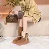 Botas para mujer 2026 nuevo estilo popular moda de invierno forradas de felpa engrosadas con plataforma que aumenta la altura botas cortas de nieve para mujer