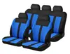 Fundas de Asiento Universales Estilo Comercio Exterior con Diseño de Rayas Verticales y Acolchado Alado, Modernas, Exquisitas y Cómodas, Juego de 9 Piezas para Automóviles de Cinco Plazas
