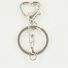 Broche de resorte en forma de corazón con cadena, llavero con cierre de corazón, accesorios de llavero con forma especial para bolsas de juguetes y equipaje
