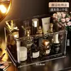 Caja de almacenamiento transparente con tapa abatible, caja de acrílico para mascarillas de escritorio a prueba de polvo, caja de almacenamiento de cosméticos de moda para el hogar