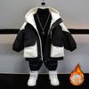 Parka Gruesa con Forro de Polar para Niños Chaqueta de Invierno 2025 Nuevo Estilo Coreano Abrigo de Algodón para Niños Chaqueta de Invierno para Bebé