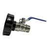 Conector para Accesorios de Barril IBC, Pezón de Válvula de Latón Electrochapado con Doble Rosca Exterior, Grifo de 1/2 Pulgada 3/4 1 Pulgada