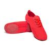 Zapatos de Baile de Caña Alta para Mujer Suela Blanda Antideslizantes para Adulto y Niño Lona Rojo Zapatos de Práctica Zapatos de Baile Ballet Jazz