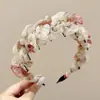 Faixa de cabelo de rede estilo coreano com copa alta para mulheres, elegante e moderna, adequada para usar na rua ou para lavar o rosto, com presilha de dentes