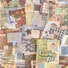 Libro de Materiales Yuxian: Serie de Jardín de Tela Bordado de Imitación Tejido Decoración de Diario Material de Collage Pegatinas, 50 hojas, 2 diseños