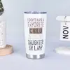Taza Termo Creativa Transfronteriza de Acero Inoxidable 304, Doble Pared al Vacío para Cerveza, Impresión 3D, 20 oz, Portavasos para Coche