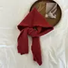 Sombreros Retro para Niños de Otoño e Invierno, Bufanda Chal para Bebé de Color Sólido, Gorro de Lana Integrado Versátil Simple Tejido, Gorro de Poner