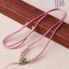 Aro dorado con cordón de maíz, ajustable, tejido a mano, para collar, colgante, para parejas, novias, cuerda fina para el cuello, venta al por mayor