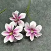 Novas flores de magnólia artificiais para casamento, nova decoração de casamento estilo chinês, arranjo floral de fundo para banquete de noivado, arranjo floral para salão de casamento