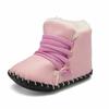 0-1 ano de idade bebê criança sapatos de algodão sola de borracha interior antiderrapante sapatos de bebê lisos sapatos de inverno quentes uma geração de cabelo