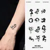 Pegatinas de Tatuaje Temporal con Combinación de Patrones Pequeños con Fórmula Herbal, Larga Duración, Impermeables, Estilo Sencillo y Fresco para Hombres y Mujeres, para Brazos y Piernas