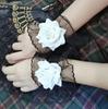 Manga de encaje para muñeca lolita lolita oscura para mujer vestido de color vino tinto con rosas sobrefalda temperamento Súper