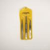 Pinzas de acero inoxidable de tres piezas epoxi cristal diy suculenta pegatina pinzas Goka cabeza redonda con dientes cabeza recta codo