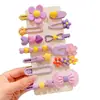 Presilhas de Cabelo Coloridas Dopamina para Crianças, Grampos para Franja de Princesa, Presilhas de Cabelo com Flores para Meninas, Acessórios de Cabelo para Bebês