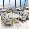 Café Estilo Nórdico, Loja de Chá com Leite, Bar para Reuniões Casuais, Booth de Restaurante Ocidental Comercial Conjunto de Mesa e Cadeiras