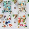 Roupas para Cães de Estimação Primavera e Verão Estampadas em 3D Elásticas de Quatro Pernas Bichon Teddy Pomeranian Gato Roupas Frescas Roupas de Proteção Solar