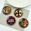 Insignia de Aniversario Americana de Venta Caliente Transfronteriza Broche de Bandera Nacional de Personalidad Creativa Accesorios Decorativos Metálicos en Relieve