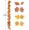 Corona de Arce de Otoño Ratán Colgante Hojas de Otoño Artificiales Decoración de Acción de Gracias Boda Familiar Chimenea Decoración de Fiesta