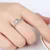 Anel de casal anel de diamante feminino simulação zircão anel de casamento aberto mão rápida dominador casal vivo anel anel masculino