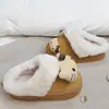 Novas Pantufas de Algodão Caseiras Fofas de Desenho Animado de Inverno 2025, Pantufas Quentes de Algodão para Mulheres, Pantufas de Pelúcia Espessas e Forradas com Lã para Mulheres Usarem Fora