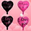 Globo de aluminio de 18 pulgadas con la confesión del Día de San Valentín, con la confesión de Tanabata, impresión en forma de corazón, globo de papel de aluminio con la frase TE AMO