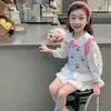 [colete colete] colete de menina suéter de tricô infantil primavera e outono colete de bebê estilo estrangeiro para meninas lã forrada com fleece