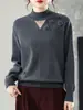 Direto do FabricanteNovo Suéter de Tricô Feminino Gola Alta Meia Cor Sólida Curto Espesso Moda Camisa Básica Outono/Inverno