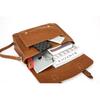 Bolsa Masculina de Um Ombro Cruzado Multifuncional Estereótipo Retrô Bolsa Negócios Crazy Horse PU Couro Maleta Bolsa