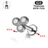 Clavo de Hueso de Oreja de Aleación de Titanio F136 Transfronterizo Rosca Interna Incrustado con Zircón 5A Clavo de Labio Aretes de Piercing Corporal de Titanio G23