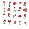 Adesivos de plantas e flores PET para journaling, materiais decorativos para cenários DIY feitos à mão, adesivos de journaling transparentes autoadesivos
