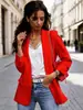 Blazer de Manga Larga para Mujer Otoño e Invierno 2020 Exportación Europea y Americana Estilo Ol Profesional Ajustado Chaqueta Superior Traje para Viajar