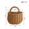 Cesta de almacenamiento para el hogar de imitación de ratán, cesta de flores tejida de ratán para colgar en la pared, decoración de pared para la entrada, cesta de almacenamiento de llaves