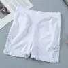 ¡Wow, shorts de seguridad moldeadores de encaje fino hechos a medida para mujer, de cintura alta, anti-exposición, leggings color nude
