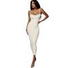 Estación Europea Verano 2024 Transfronterizo Nueva Ropa para Mujer Tirantes de Color Contrastante Sexy Body con Espalda Descubierta Vestido Ajustado a la Cadera para Mujer