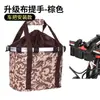 Canasta Frontal para Bicicleta de Montaña, Canasta Desmontable, Canasta Montada en la Parte Delantera, Bolsa de Lona Portátil, Cesta Plegable Impermeable para Verduras, Canasta para Bicicleta
