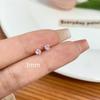 Distintivo Zircón Rosa para Niña Uña para Hueso de la Oreja Agujeros para la Oreja Exquisito y Pequeño Sensación de Alta Gama No Selectivo Espiral Uña para la Oreja Aretes