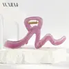 Nuevo Clip para el Cabello de Resina de Olas de Estilo Dulce y Sencillo de Alta Gama de Wjia para Mujeres, Accesorio para el Cabello de Pinza de Tiburón Grande Versátil
