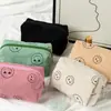 Estuche para Lápices Cara Sonriente Estilo Pana Bolsa de Almacenamiento Resistente a Manchas Gran Capacidad Simple y Duradero Estuche para Lápices de Papelería Ins Estudiante