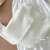 Chaqueta cárdigan de punto de alta gama estilo coreano, color sólido, cuello redondo retorcido, con pliegues, para mujer, nuevo modelo de primavera, rejuvenecedor, corte holgado, top de manga larga