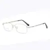 Danyang Gafas Nuevo Negocio Montura Completa Cuadrada Montura de Gafas para Hombre Montura de Metal Ultra Ligera Memoria Titanio Montura de Gafas