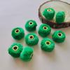 Cuentas de Bolas de Felpa de Piel de Conejo Sintética Transfronterizas, Cuentas de Bola de Piel con Agujero Recto de 20 mm, Accesorios para Cadena de Teléfono DIY