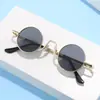 Óculos de Sol Redondos da Moda Estilo TikTok para Homens, Óculos Hip-Hop Excêntricos, Retrô