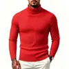 Suéter de gola alta masculino para outono e inverno, moda transfronteiriça, comercialização externa, casual, estiloso, simples, malha base trançada
