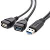 Um minuto dois USB3.0 cabo de extensão adaptador macho computador um arrastar dois carregamento dados cabo de carregamento