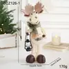 Decoraciones de Mesa Navideñas de Espuma Transfronterizas con Hojas Verdes, Piñas, Madera Natural, Figuras de Renos, Muñecos de Nieve y Decoraciones de Escena