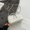 Bolso de Mano con Cadena de Patrón de Diamantes 2026 Nuevo de Primavera Elegante Sencillo Pequeño Cuadrado Bolso de Hombro Cruzado