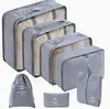 Conjunto de sete bolsas de armazenamento para viagem, conjunto de sete bolsas de classificação de bagagem de viagem espessadas, fabricantes
