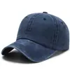 Gorra de Béisbol Lavable Cuatro Rayas Transfronteriza, Personalizable con Bordado de Logo, Gorra Versátil de Mezclilla Suave con Efecto Desgastado Vintage
