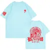 Comercio Exterior Camiseta de Manga Corta para Pareja Pesada Americana Hombre Moda Talla Grande Algodón Verano Holgada Superior Logotipo Imprimible